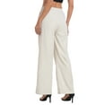 thumbnail image 6 of HDE Women's Linen Drawstring Pants Wide Leg Trouser with Pockets Khaki Sand - XL, 6 of 6