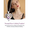 thumbnail image 5 of U7 Infinity Heart Necklace for Women 925 Sterling Silver June Alexandrite Crystal Birthstone Forever Love Pendant Jewelry Birthday Mothers Day Gift for Wife Mom, 5 of 9