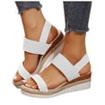 thumbnail image 4 of Mostsola Womens Sandals Wedge Espadrilles Dressy Slingback Heels Open Toe Platform Sandals, 4 of 8