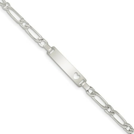 Sterling Silver Engravable Polished Baby ID Bracelet