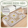 thumbnail image 5 of SIXHOME 20"x32" Cute Daisy Bathroom Rug Non Slip Bath Mat Fluffy Soft Super Absorbent Quick Dry Bathroom Mat Machine Washable  Tufted Floral Bath Mats for Bathroom Floor Beige, 5 of 7