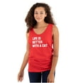 thumbnail image 3 of Life is Better with a Cat Kitty Lover Tank Top T Shirts Men Women Brisco Brands S, 3 of 6