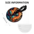 thumbnail image 5 of Sea Slug Set of 2pcs PU Leather Round Suitcase Tags with Privacy Cover and Name ID Tag - Ideal for Travel Luggage, Handbags, Backpacks, School Bags, 5 of 6