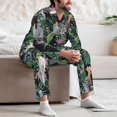 thumbnail image 5 of Mens Pajamas Set, Modern Cute Parrot Plant Button Down Long Sleeve Loungewear Sleepwear Pjs sets for Men, 5 of 5