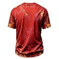 thumbnail image 4 of Havenx Halloween Shirt for Men Pumpkin Print Shirt Short Sleeve Crew Neck T-Shirt Spooky Scary Fashion Funny Lightweight Casual Top,Red XL, 4 of 5