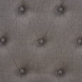 thumbnail image 6 of Baxton Studio Naeva Mid-Century Modern Grey Fabric Upholstered Walnut Finished Wood Footstool, 6 of 9