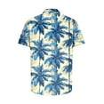 thumbnail image 5 of ZCFZJW Men's Hawaiian Shirt Funky Tropical Floral Printed Beach Vacation Tees Shirt Regular Fit Casual Button Down Short Sleeve Graphic T-Shirts Tops Navy L, 5 of 5