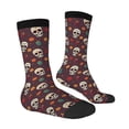 thumbnail image 4 of Yiaed Skull colorful flower Print Great elasticity Crew Socks Sports socks for Men and Women, 4 of 5