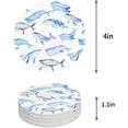 thumbnail image 1 of FMSHPON Ocean Cartoon Whale Set of 8 Round Coaster for Drinks, Absorbent Ceramic Stone Coasters Cup Mat with Cork Base for Home Kitchen Room Coffee Table Bar Decor, 1 of 6