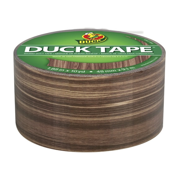 Duck Brand 1.88 in. x 10 yd. Brown Wood Grain Printed Duct Tape