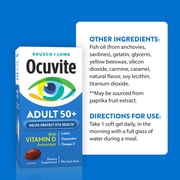 Ocuvite Adult 50 Plus Eye Vitamins and Minerals with Lutein and Zeaxanthin and Omega 3 Softgels, 90 Count