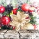 thumbnail image 3 of 15 piezas de flores para árbol de Navidad, decoraciones de flores artificiales con brillo plateado para adornos de árbol de Navidad y corona, 3 of 5