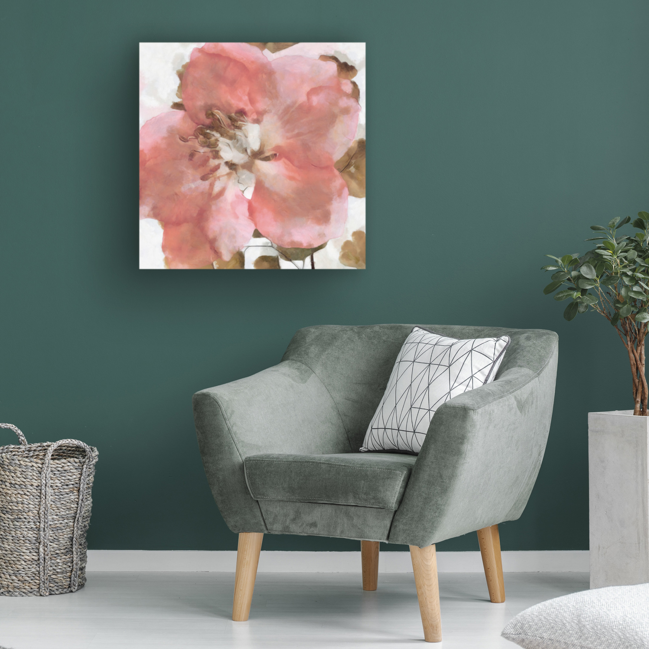 Canvas Wall Art - Alonzo Saunders 'Delicateness I' Wall Art for Living Room, Bedroom, or Office Décor by Trademark Fine Art - 35 x 35 Inches