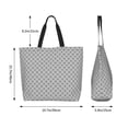 thumbnail image 5 of Easygdp Gray Plaid Tote Bags for Women,Women Travel Shoulder Bags Handbags，Big Capacity Shopping Work Bag, 5 of 8