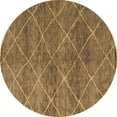 thumbnail image 1 of Ahgly Company Indoor Round Abstract Brown Modern Area Rugs, 6' Round, 1 of 4