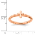 thumbnail image 5 of Stackable Expressions Sterling Silver Rose Gold-plated Cross Ring, 5 of 8