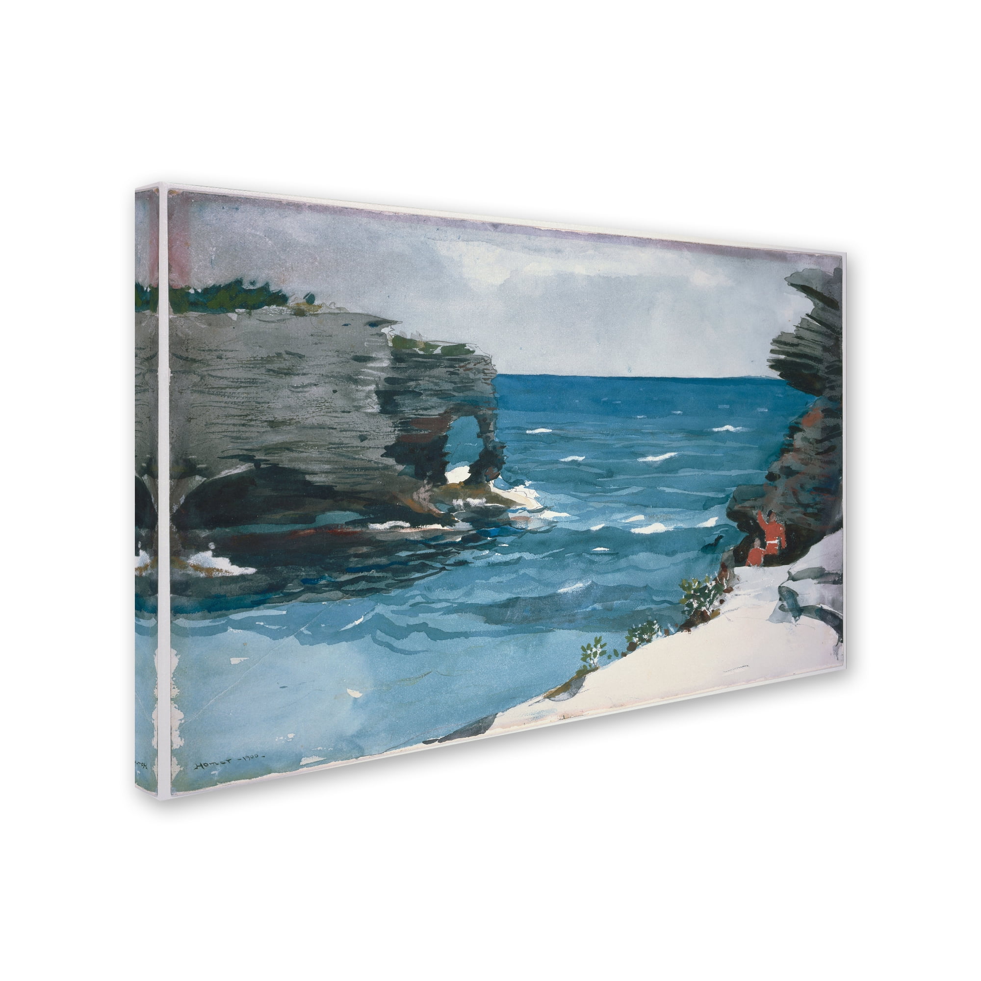 Trademark Fine Art 'Rocky Shore Bermuda' Canvas Art by Homer