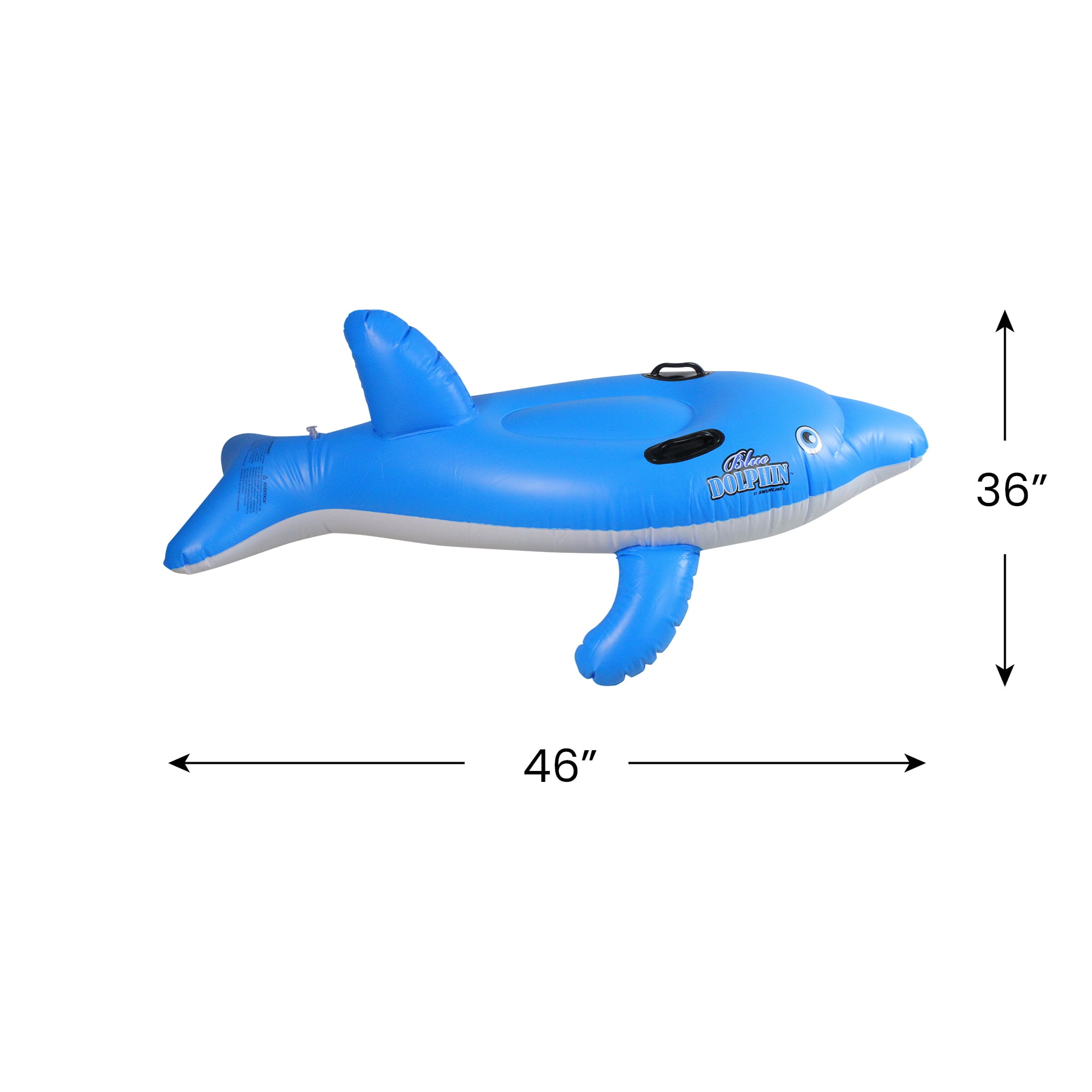 Swimline 61" Inflatable Ride-On Dolphin 1-Person Swimming Pool Float - Blue