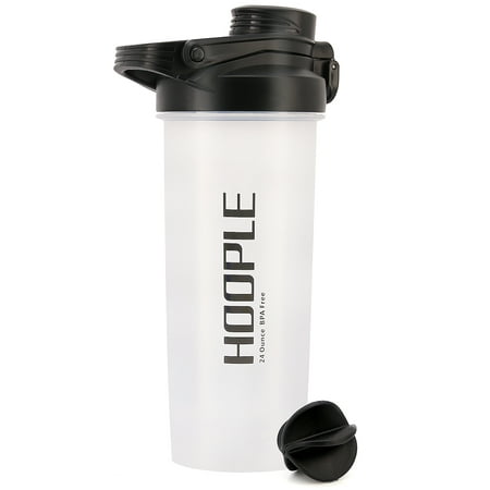 Protein Shaker Bottle, Gym Sports Water Bottle, Smoothie Mixer Cups, BPA Free, Flip Lid with Powerful Blending Ball Included,