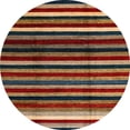 thumbnail image 1 of Ahgly Company Indoor Round Abstract Red Abstract Area Rugs, 4' Round, 1 of 6