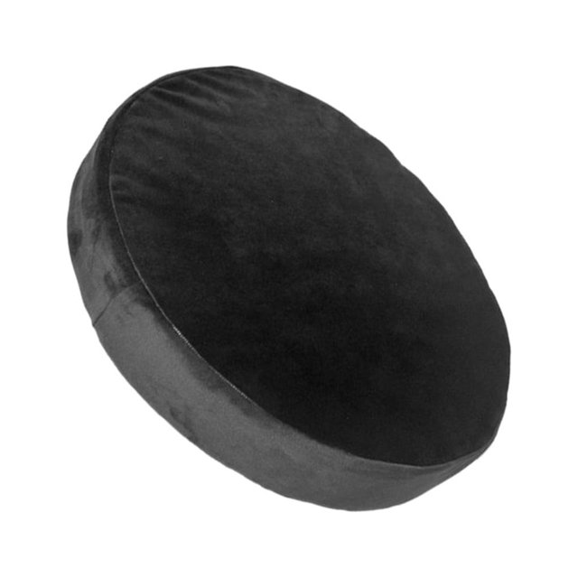 Bearachild Futón circular - Cojín engrosado para sentarse durante mucho tiempo Tela transpirable Cojín para arrodillarse de adoración de Buda Conjuntos de muebles de dormitorio Terciopelo negro)