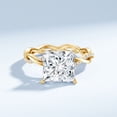 thumbnail image 3 of Rosec Jewels Lab Grown Diamond Princess Cut Engagement Ring with Hidden Halo (5 Carat, E-VS1 Grade) - IGI Certified Diamond Ring, 10K Yellow Gold, US 9.00, 3 of 8