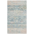 thumbnail image 3 of SAFAVIEH Saffron Candelario Floral Cotton Area Rug, Turquoise/Peach, 3' x 5', 3 of 4