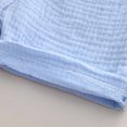 thumbnail image 6 of Fesfesfes Outfits For Girls Summer Toddler Kids Baby Boys Set Casual Solid Crepe Gauze T shirt Short Sleeve Shorts Set, 6 of 9