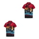 thumbnail image 2 of Sonducket camisa de los hombres de manga corta casual de secado rápido suelto impreso vacaciones palm breasted ropa de playa de gran tamaño Rojo/XXL 2Conjunto, 2 of 6