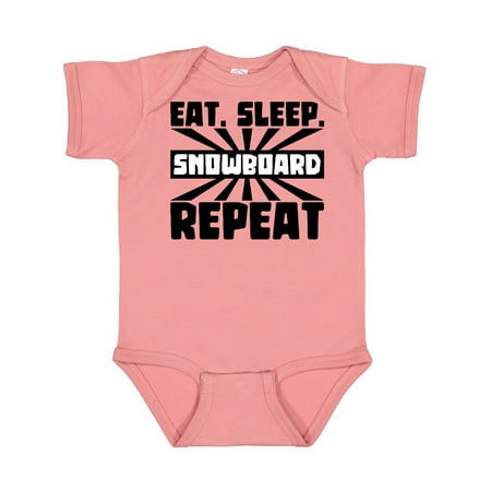 

Inktastic Eat Sleep Snowboard Repeat Gift Baby Boy or Baby Girl Bodysuit