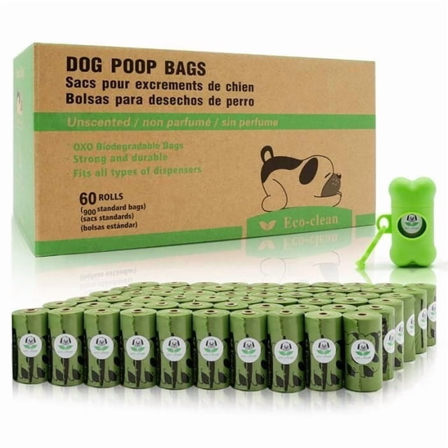 Poop Bags - Brand - 900 Biodegradable Dog Waste Bags - Leak Resistant & Odorless