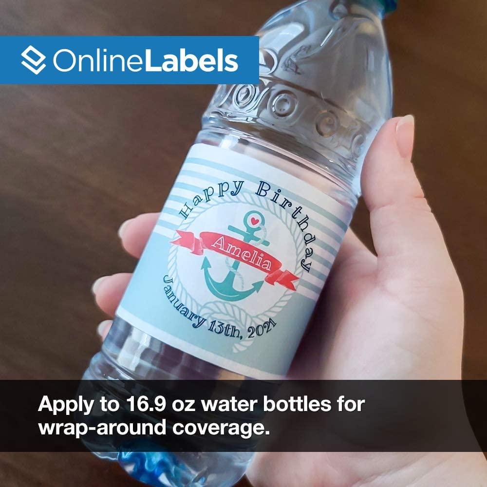 Bottle Labels - Not Waterproof - 8 x 2.5 - Pack of 400 Labels, 100 Sheet Pack - Inkjet/Laser Printer - Online Labels