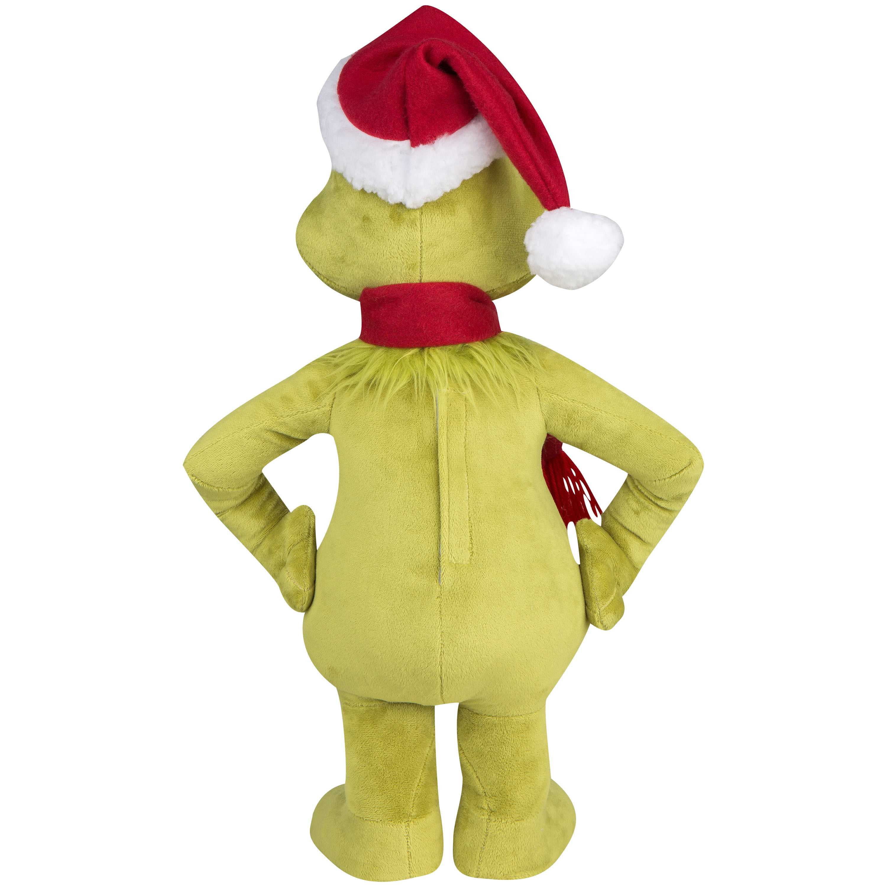 Jouet en peluche Grinch de Noël avec poignées, tenue Père Noël amovible,  décoration de vacances AdTosHoliday
