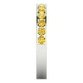 thumbnail image 4 of 0.39 ctw Wedding Band for Women - 14K White Gold Natural Citrine Stackable Eternity Ring, 4 of 6