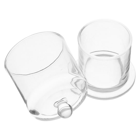 OFFIGAM Glass Candle Holder Clear for Indoor Home Decor, Weddings, Table Centerpiece, Elegant Lighting