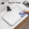 thumbnail image 6 of dokea Ceramic Undermount Bathroom Sink - 22.05" White Porcelain Basin, 6 of 9