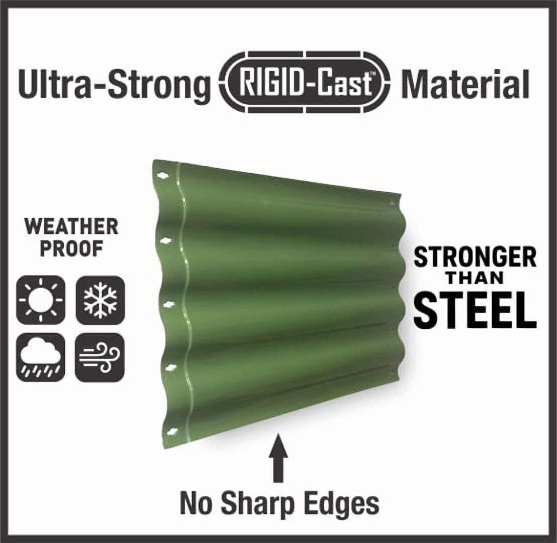 (2 pack) NuVue Products RIGID-Cast 4-in-1 Outdoor Modular Raised Garden Bed – 14" High with 4 Configurations