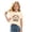 Beige, variant on Girls Shirts Girls Youth Fashion Baseball Print Tee Shirt Print Crew Neck Short Sleeve Soft Blend Comfortable Casual Daily Wear White 9 Years-10 Years