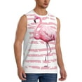 thumbnail image 2 of Kdxio Flamingo for Men's Muscle T-shirt,Sleeveless for Workout Running Athletic Gym Lounge Casual, 2 of 7