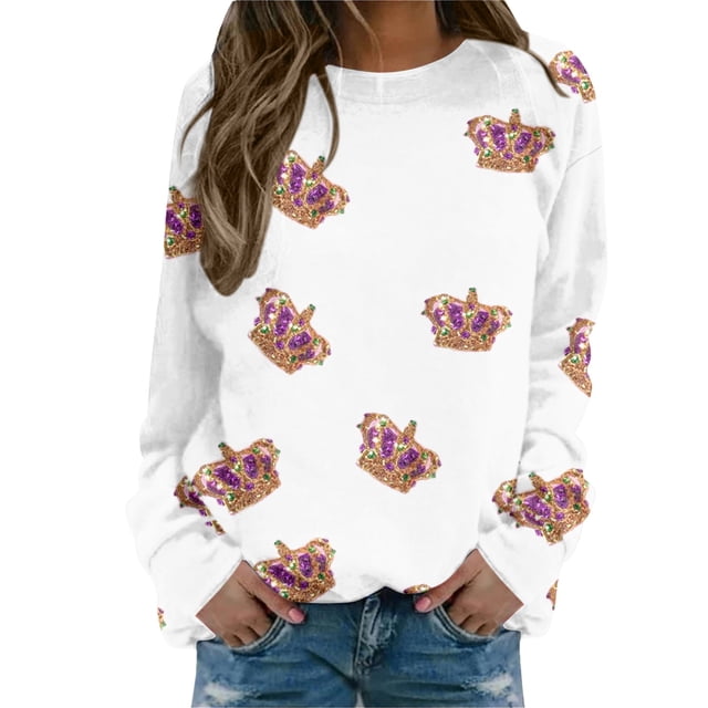 WEAIXIMIUNG Robe Chandail Midi Femmes Décontractée à Manches Longues T-Shirts Graphiques Col Rond Chandails à Enfiler Hauts pour Femmes