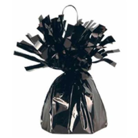 Metallic Balloon Weights - Metallic Wrapped Balloon Weights - Black- Pack of 12