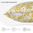 thumbnail image 3 of KLL Cute Sunflower Decorative Throw Pillow Covers Velvet Soft for Couch Sofa Bedroom Living Room Outdoor (No pillow core)- 16"x16", 3 of 5