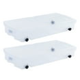 thumbnail image 1 of Rubbermaid 70 Qt Under Bed Wheeled Storage Boxes with Hinged Lids (2 Pack), 1 of 11