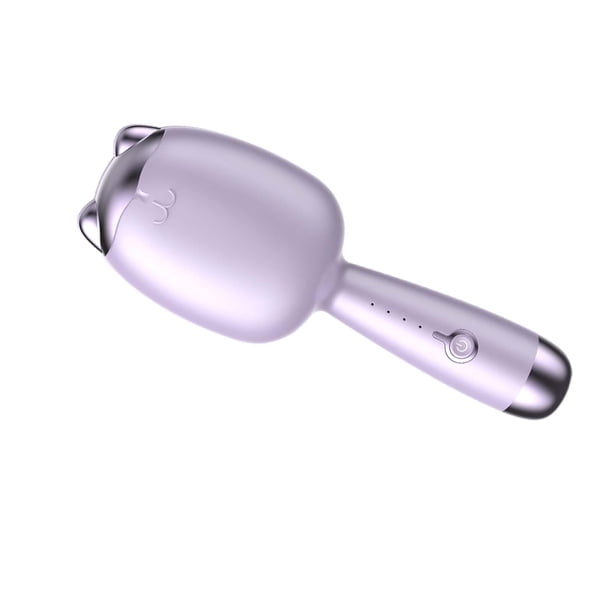 Planchas para rizar el cabello, fáciles de agarrar, 32mm, calentamiento rápido, antiescaldaduras, con 4 temperaturas, anchas y profundas para , Violeta