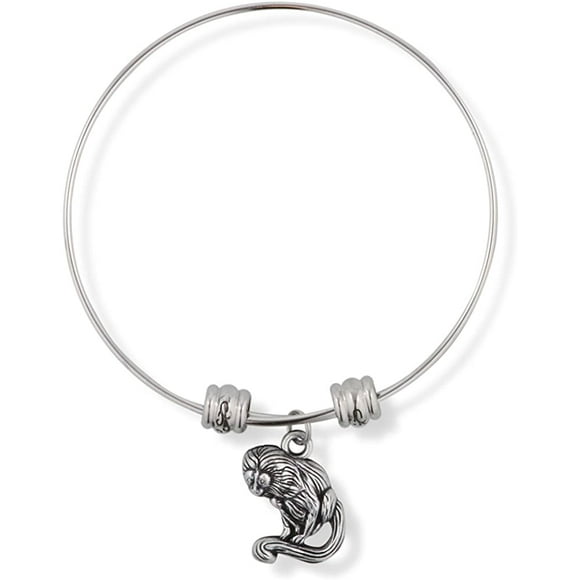Macaque Long Tailed Monkey Fancy Charm Bangle