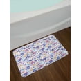 thumbnail image 2 of Geometric Bath Mat, Abstract Triangular Space Design Vintage Universe Pattern Art Neon Like Colors, Non-Slip Plush Mat Bathroom Kitchen Laundry Room Decor, 29.5 X 17.5 Inches, Multicolor, Ambesonne, 2 of 2