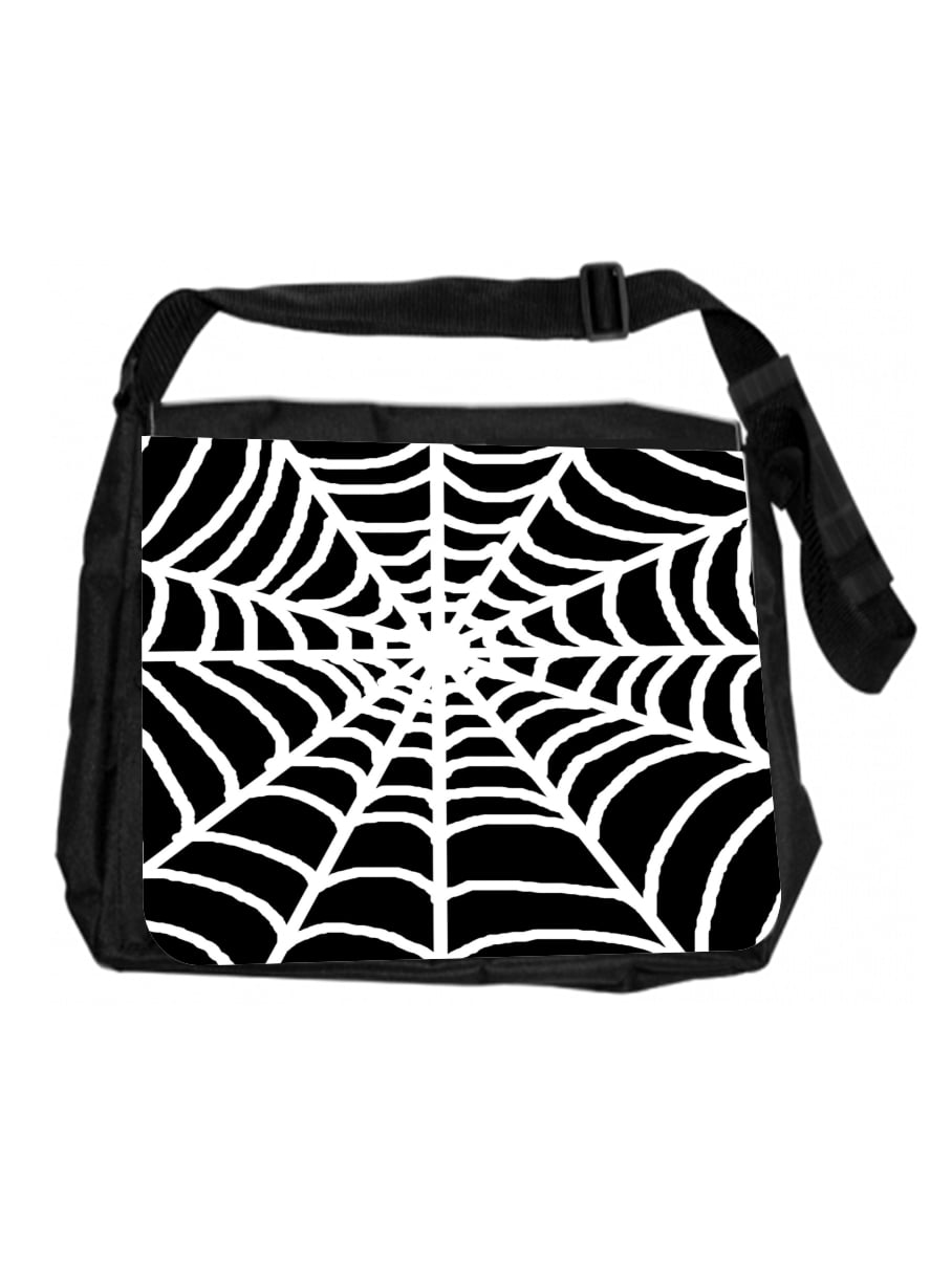Large Woman Laptop Tote Bag Spider Halloween Web Canvas Shoulder Tote Bag Fit 15.6 Inch Computer Canvas Bag for Work School Travel Hiking 