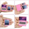 thumbnail image 2 of Ensemble de Mini-Ordinateurs Portables 1:6, mini Accessoires pour Tablette Métallique Téléphone Intelligent 3pcs (style 2), 2 of 4