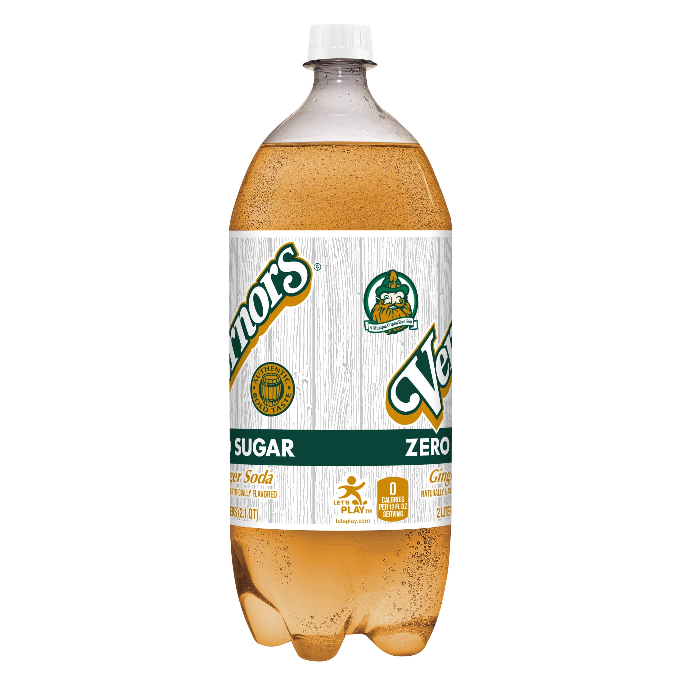 Vernors Zero Sugar Ginger Ale Soda Pop, 2 L, Bottle - Walmart.com
