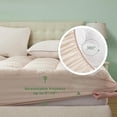thumbnail image 6 of Full Size Mattress Topper Viscose Derived from Bamboo, Thick Pillow Top Mattress Pad with Stretchable Pockets for 6"-15" Mattress, Breathable Mattress Topper for Back Pain Relief(Beige), 6 of 14